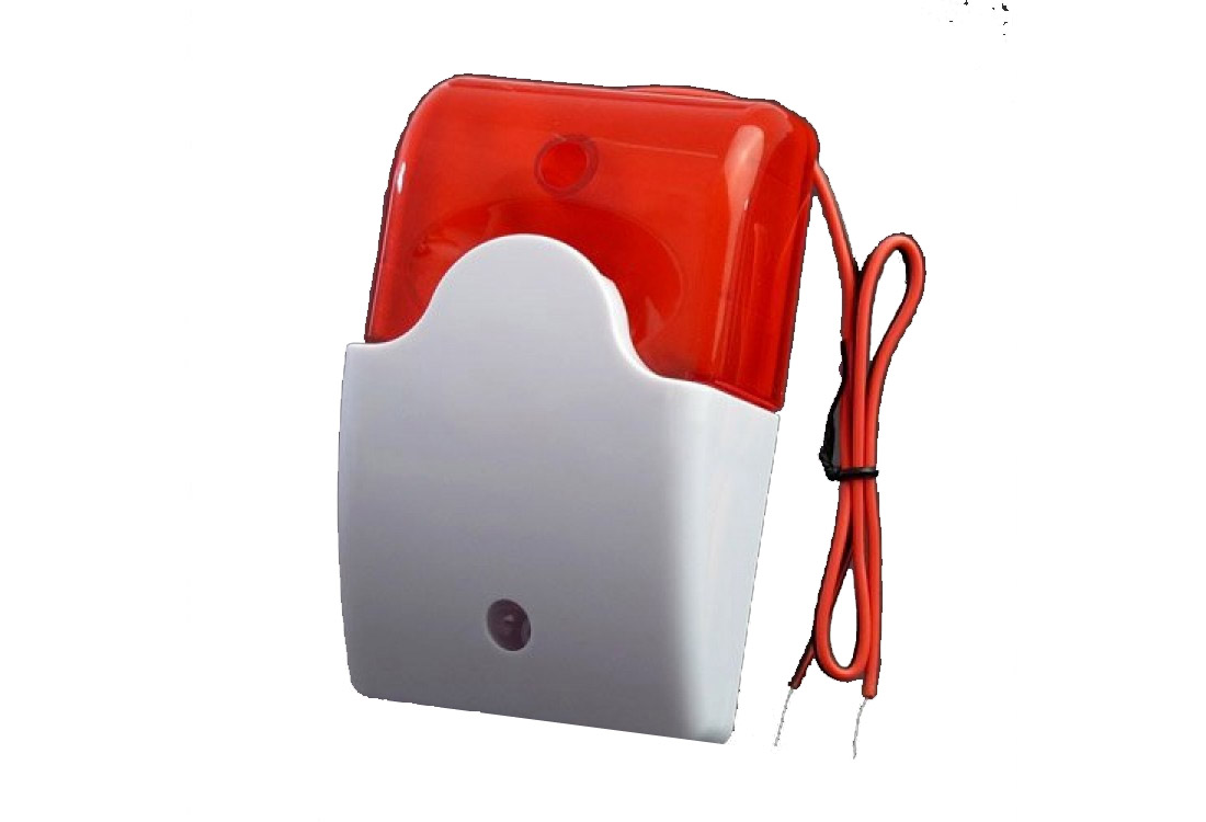 Červená drátová strobo siréna – 120 dB | ZONEWAY LM103
