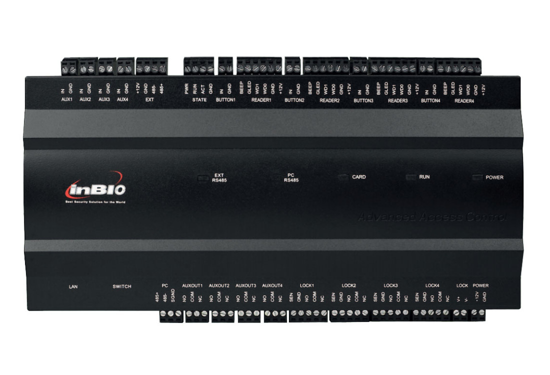 Řídící jednotka TCP/IP 4 dveře 4 čteček, RS485, WG26-34, TCP/IP + SW | ZONEWAY INBIO460