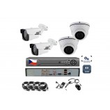 8CH 8MPx AHD kamerový set ZONEWAY VR2+2 - DVR s LAN a 2x dome a 2x bullet kamera