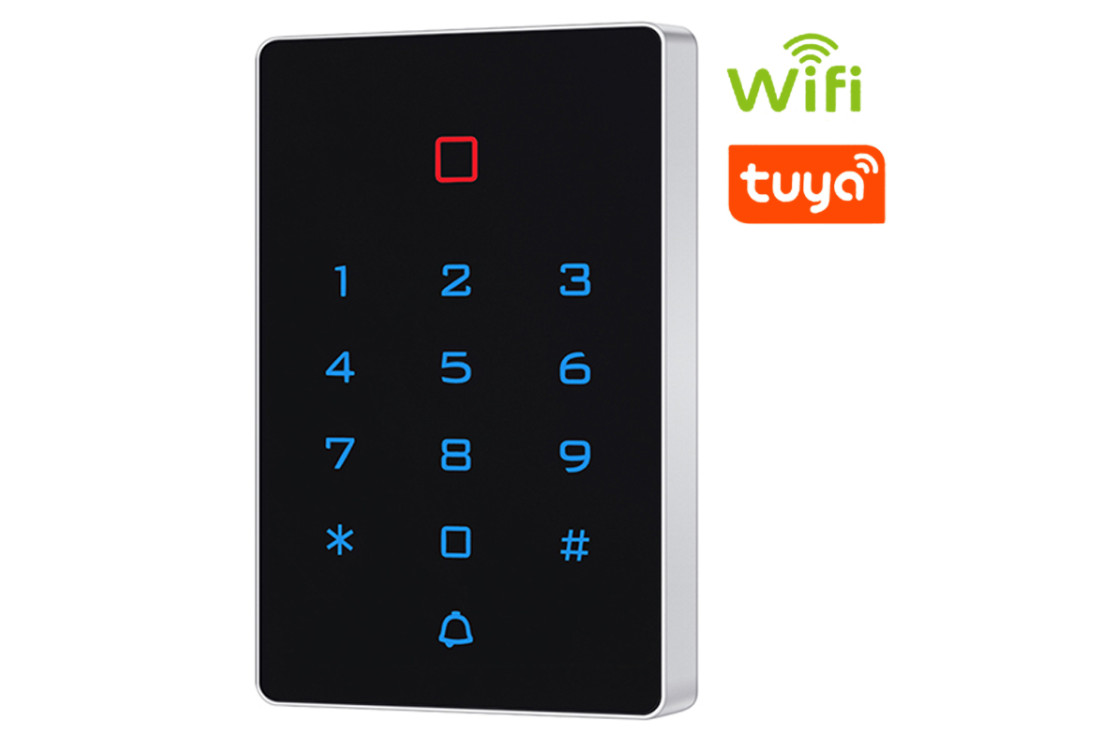 Kódová dotyková vodotěsná klávesnice se čtečkou RFID čipů, TUYA |  ZONEWAY T12EM-W-WIFI-2