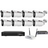 8MPx ZOOM kamerový IP POE set - 8x NC971, POE switch 8 + 1, NVR | ZONEWAY 8-NC971-3016