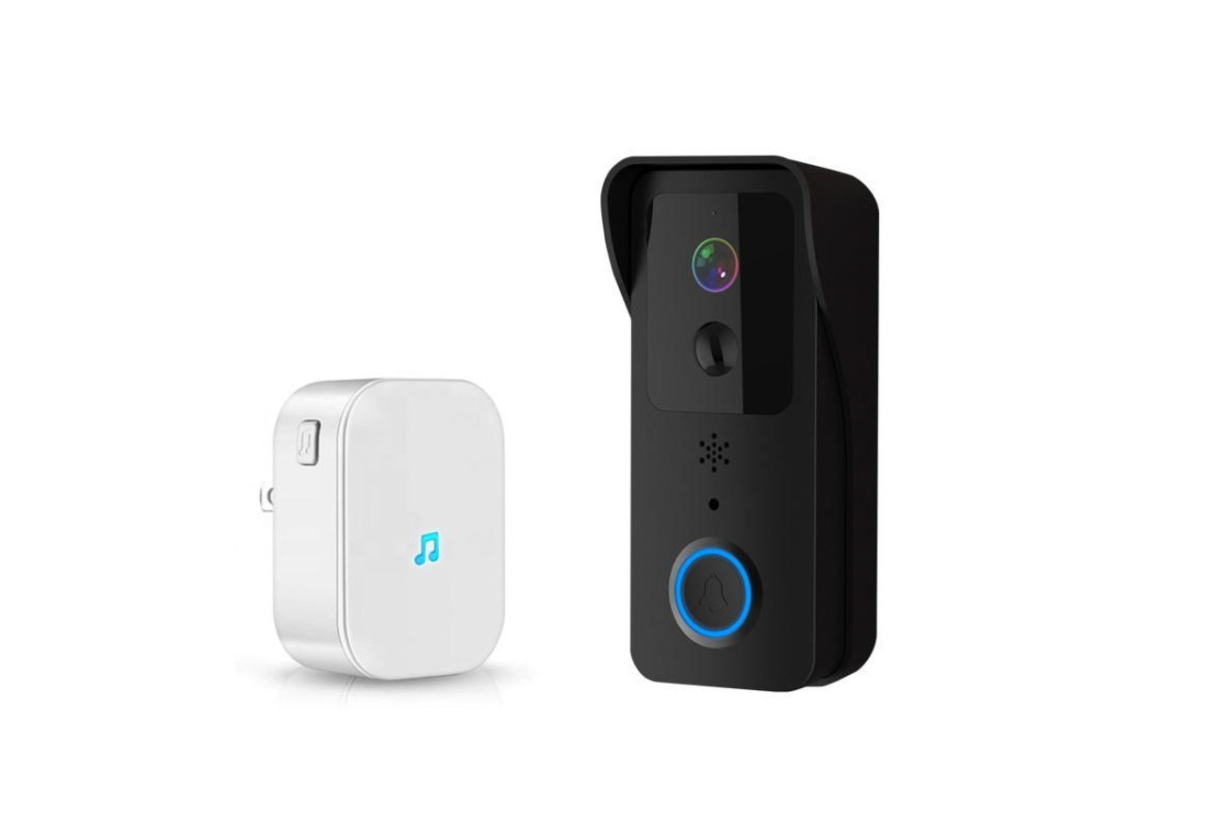 Bezdrátový WiFi videozvonek s vnitřní jednotkou zvonku | ZONEWAY T32 Black