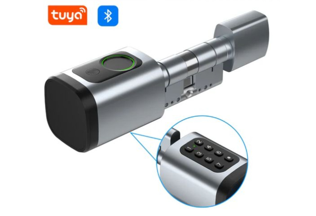 Chytrá dveřní vložka/klika ZONEWAY S2KF TUYA | PIN, RFID, otisk prstu, APP