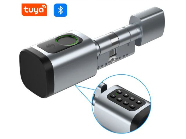 Chytrá dveřní vložka/klika ZONEWAY S2KF TUYA | PIN, RFID, otisk prstu, APP