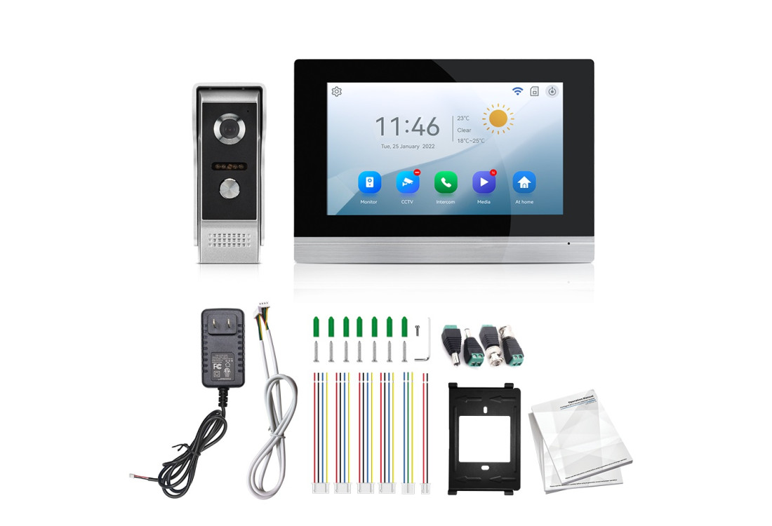 Tuya Smart AHD WiFi video interkom se 7" dotykovým monitorem | ZONEWAY ZW-7024-M6