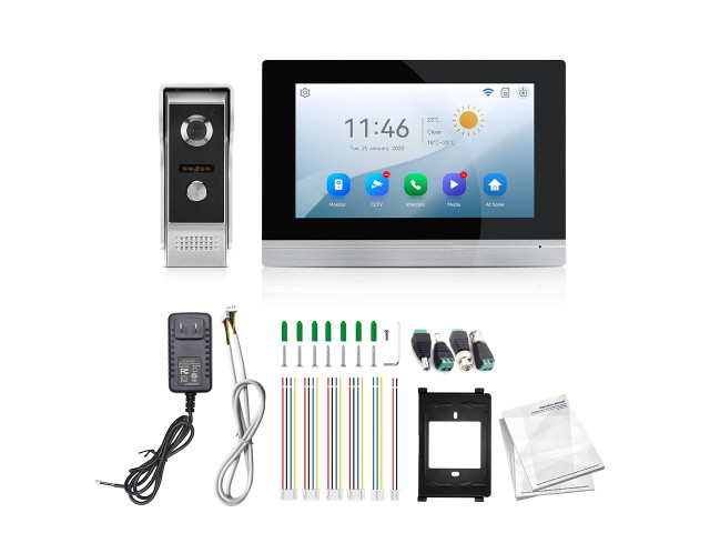 Tuya Smart AHD WiFi video interkom se 7" dotykovým monitorem | ZONEWAY ZW-7024-M6