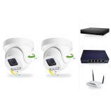 Set kamer ZONEWAY: 2x mini PTZ IP kamera 6 Mpx, zoom 4x, NVR3016, PoE switch 4+1 | ZONEWAY 2-X4DM6S-3016