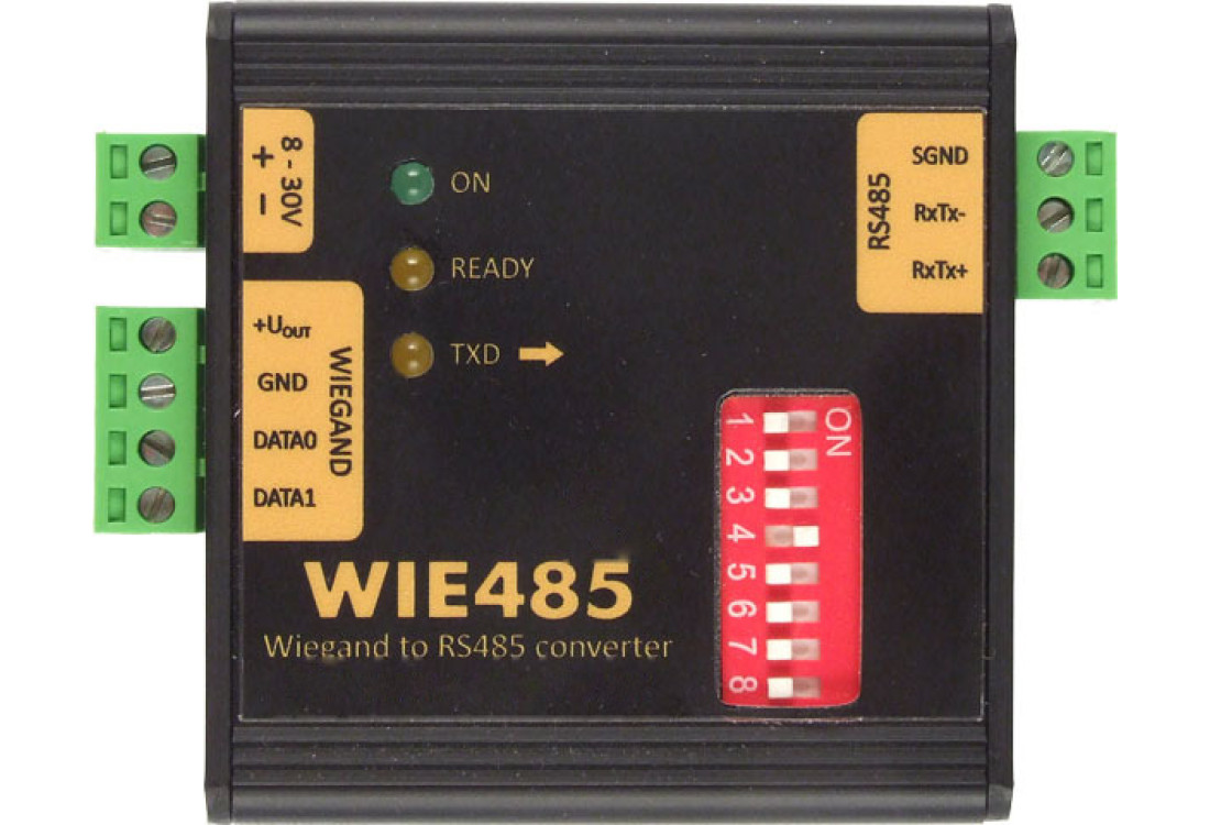 Převodník Wiegand 26-37 na RS485 (pro Jablotron, Luxone) | ZONEWAY WIE485